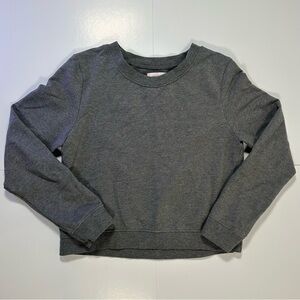 Sunday Best Cropped Sweatshirt XS Grey Crewneck Long Sleeve Casual Top